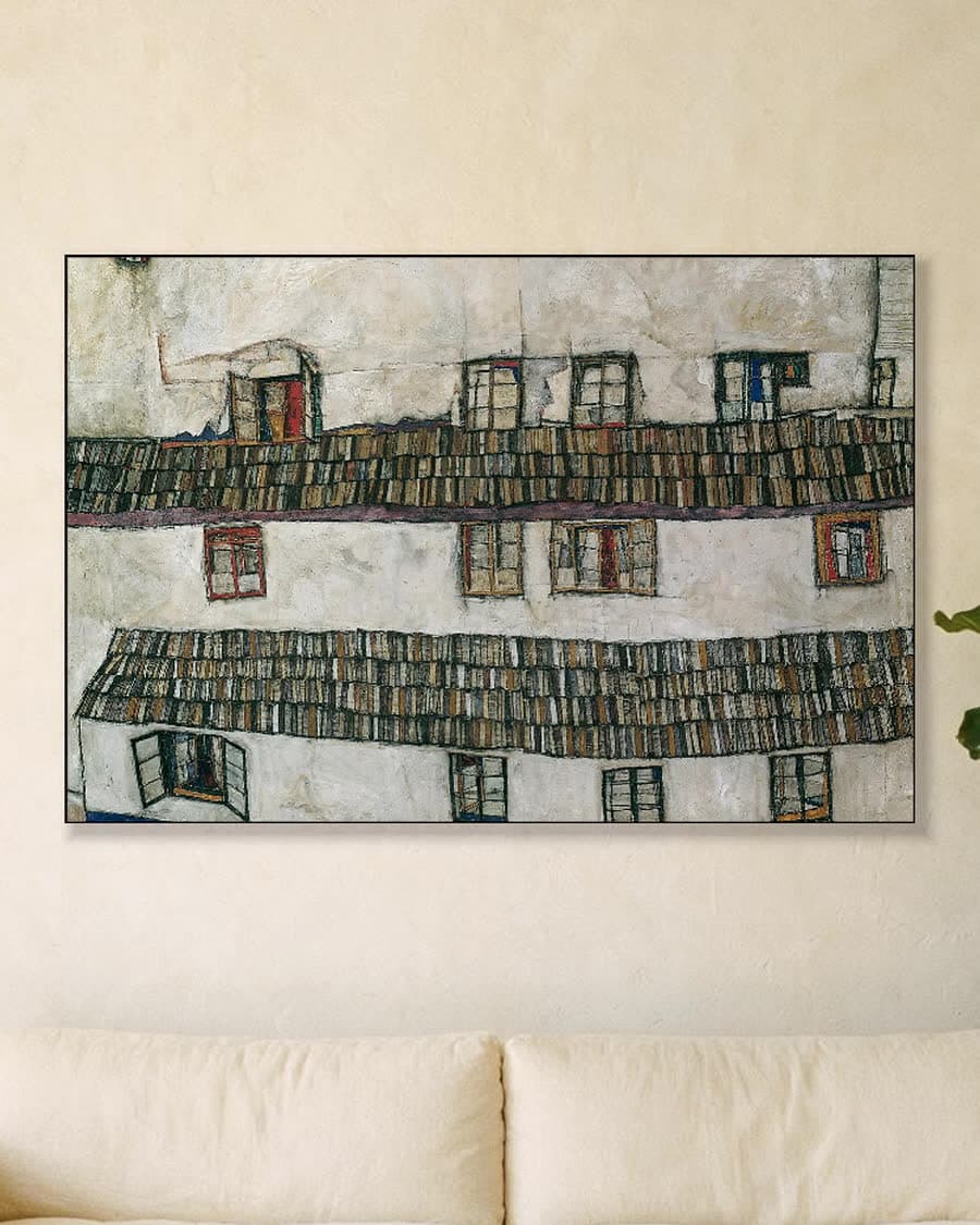 Huismuur (raamwand) in een aluminium frame aan dezelfde muur