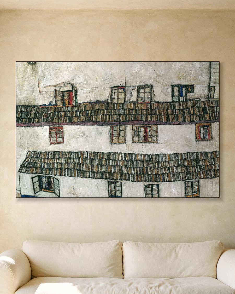 Huismuur (raamwand) in een aluminium frame aan dezelfde muur