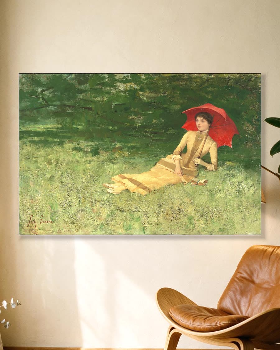 Een zomermiddag in een aluminium frame aan dezelfde muur
