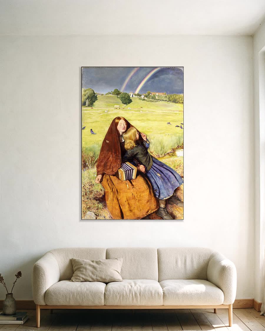 Isabella in een aluminium frame aan dezelfde muur