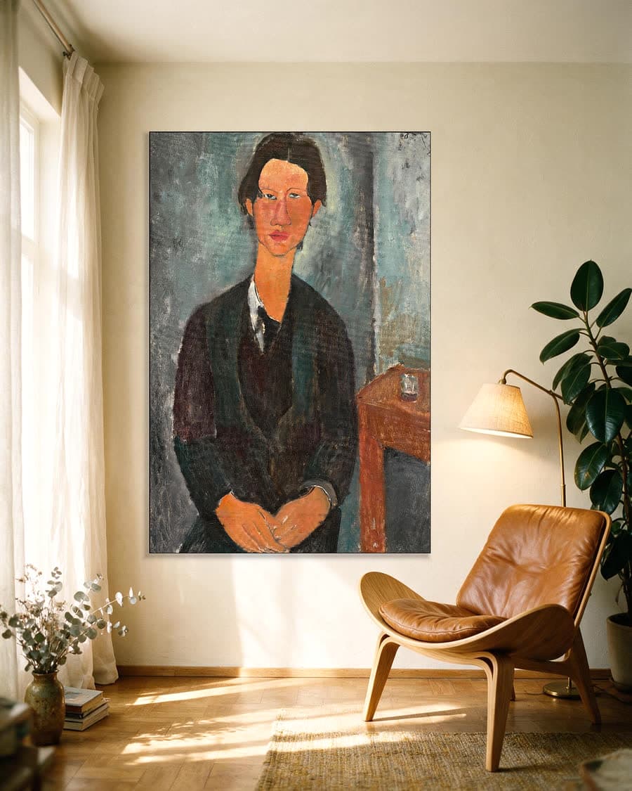 Chaïm Soutine in een aluminium frame aan dezelfde muur