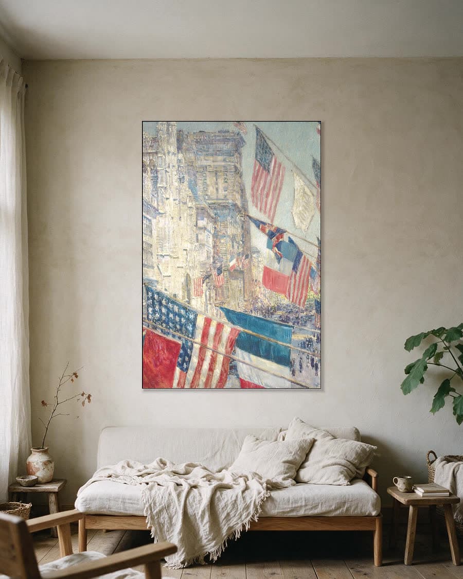 Allies Day, mei 1917 in een aluminium frame aan dezelfde muur