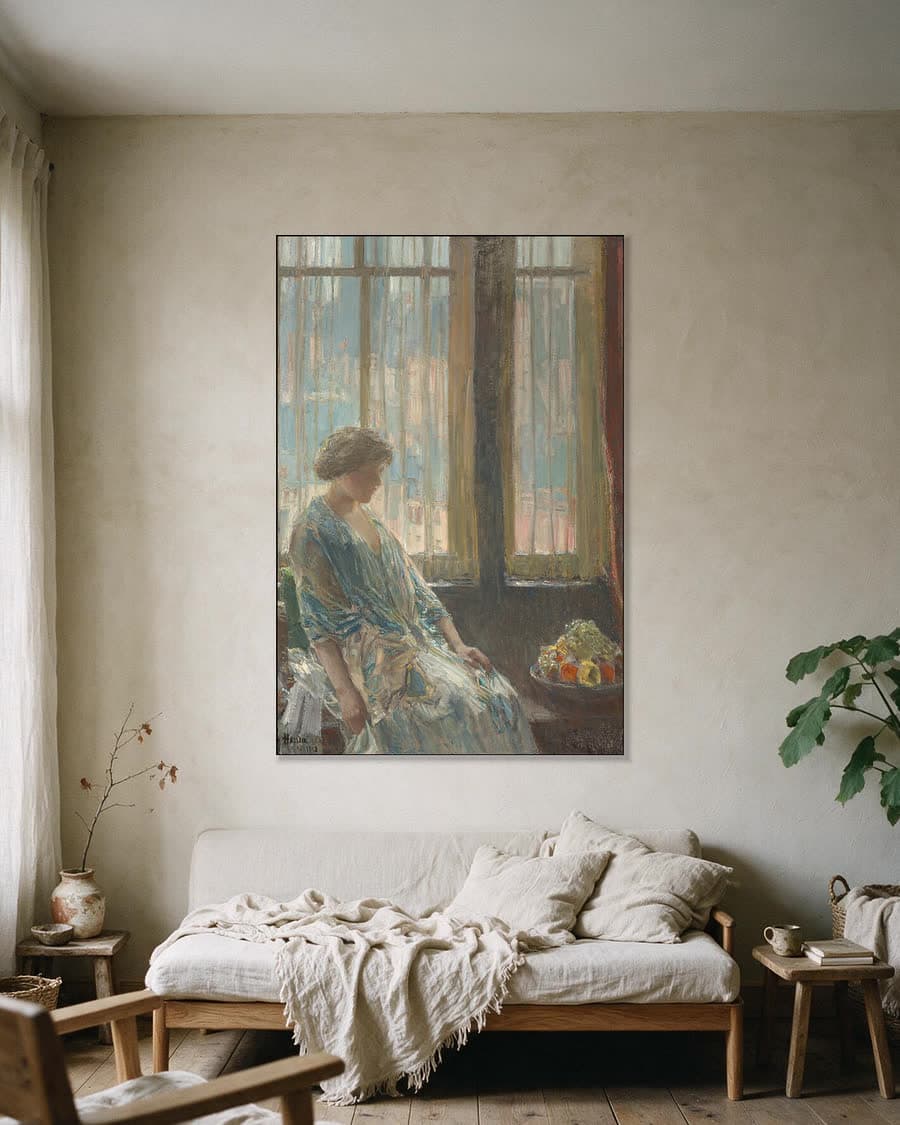 Het New Yorkse raam in een aluminium frame aan dezelfde muur