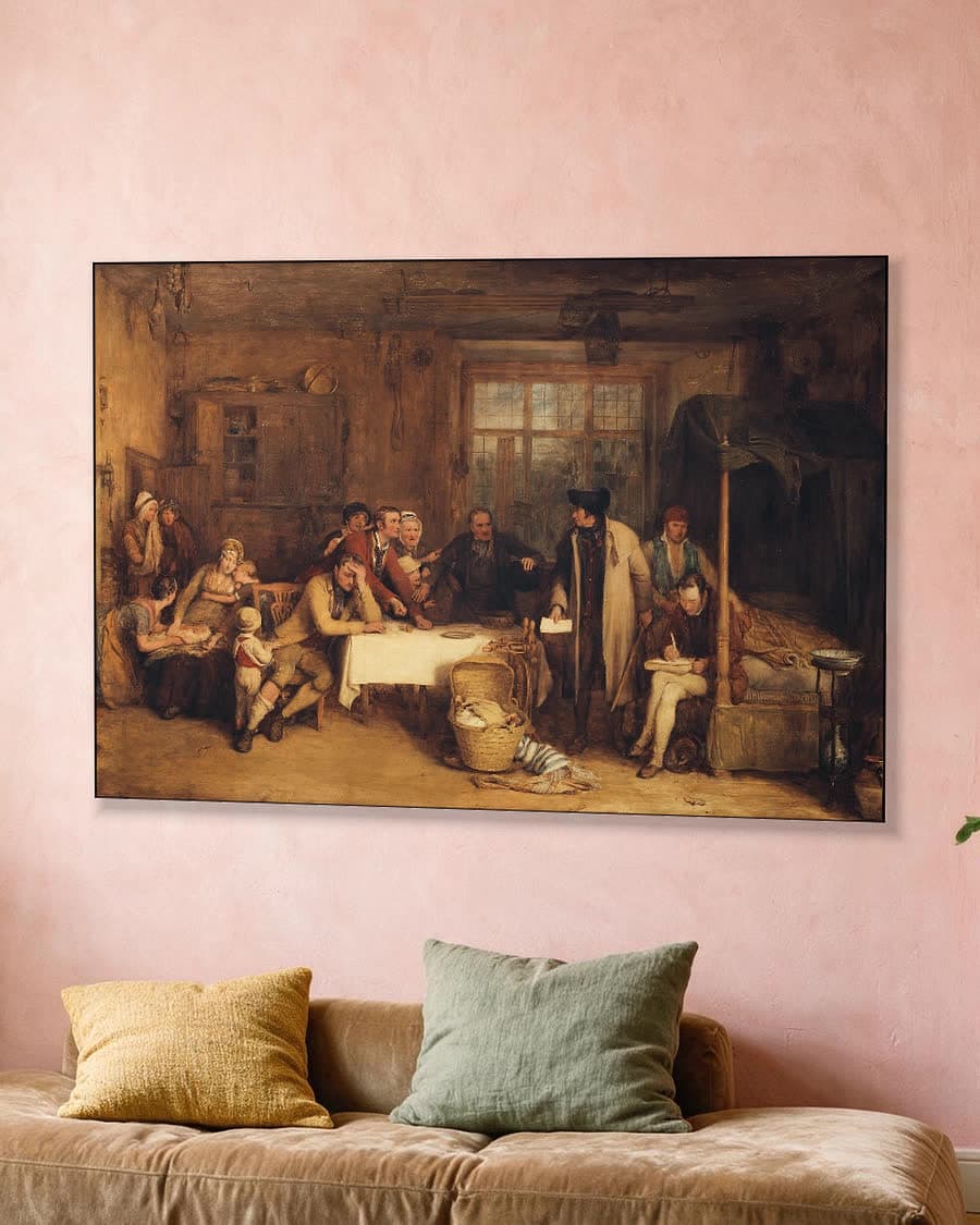 Beslag voor Achterstallige Huur in een aluminium frame aan dezelfde muur