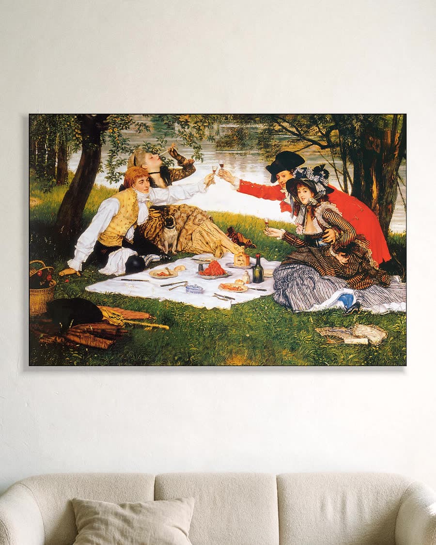 Het uitje met zijn vieren in een aluminium frame aan dezelfde muur