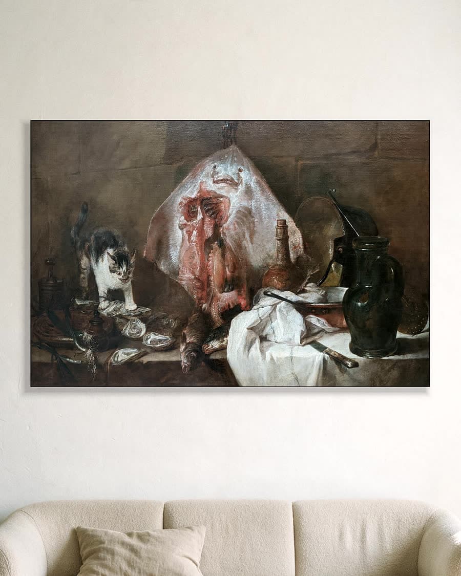 De Rog in een aluminium frame aan dezelfde muur