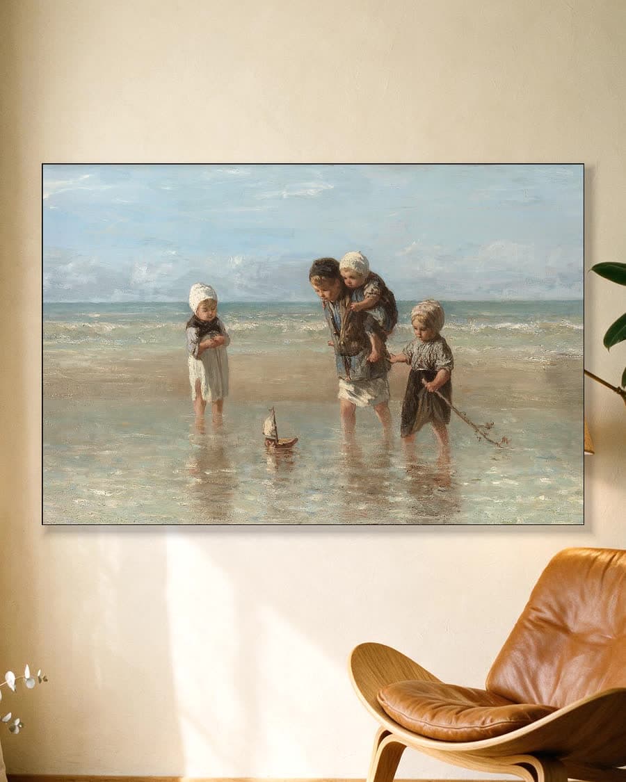 Kinderen der zee in een aluminium frame aan dezelfde muur