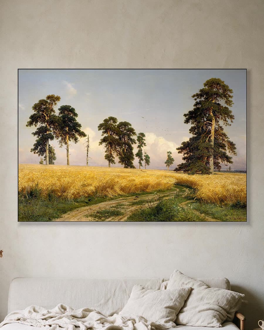 Rogge (1878) in een aluminium frame aan dezelfde muur