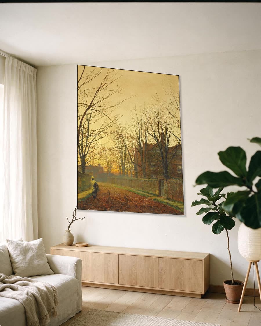 Eind oktober in een aluminium frame aan dezelfde muur