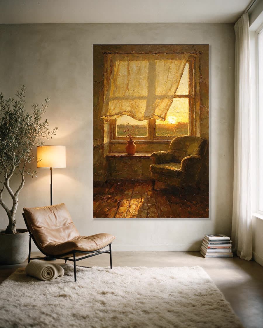 Gordijn beweegt in een aluminium frame aan dezelfde muur