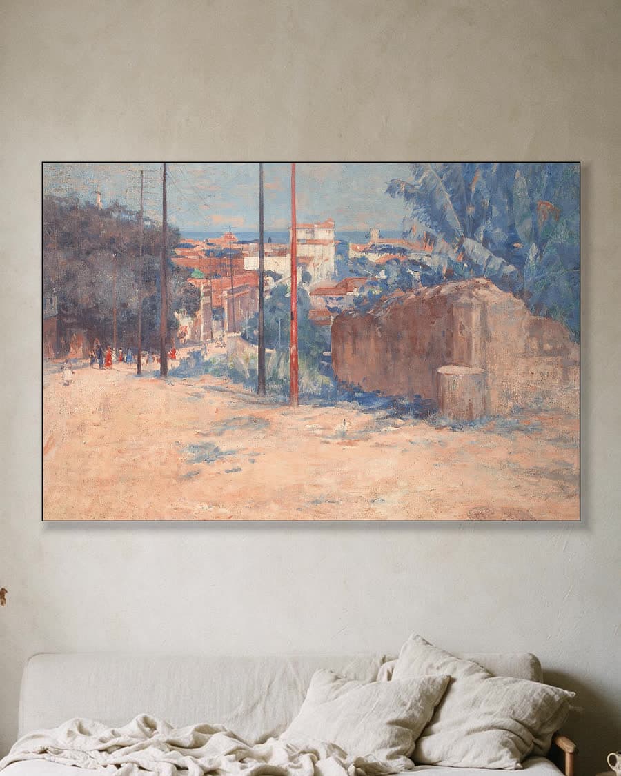 De helling van Tabajaras in een aluminium frame aan dezelfde muur