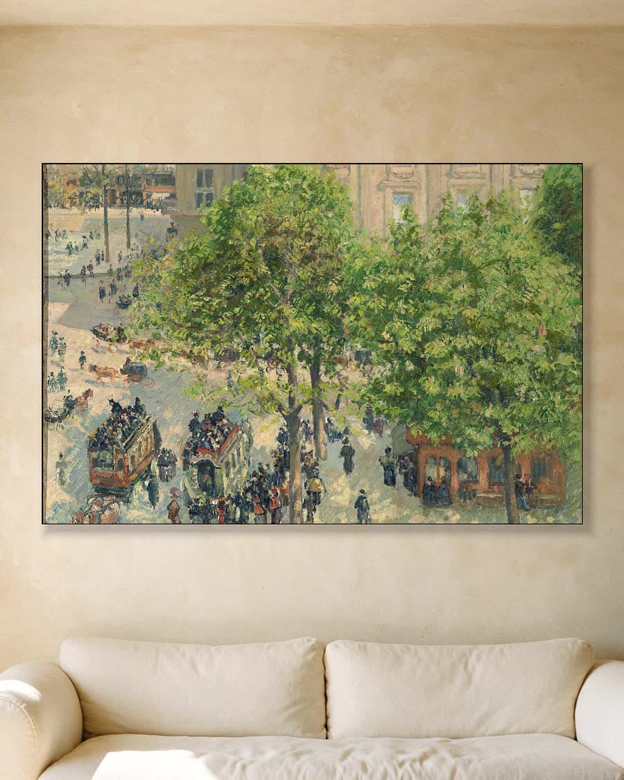 Place du Théâtre-Français, lente in een aluminium frame aan dezelfde muur