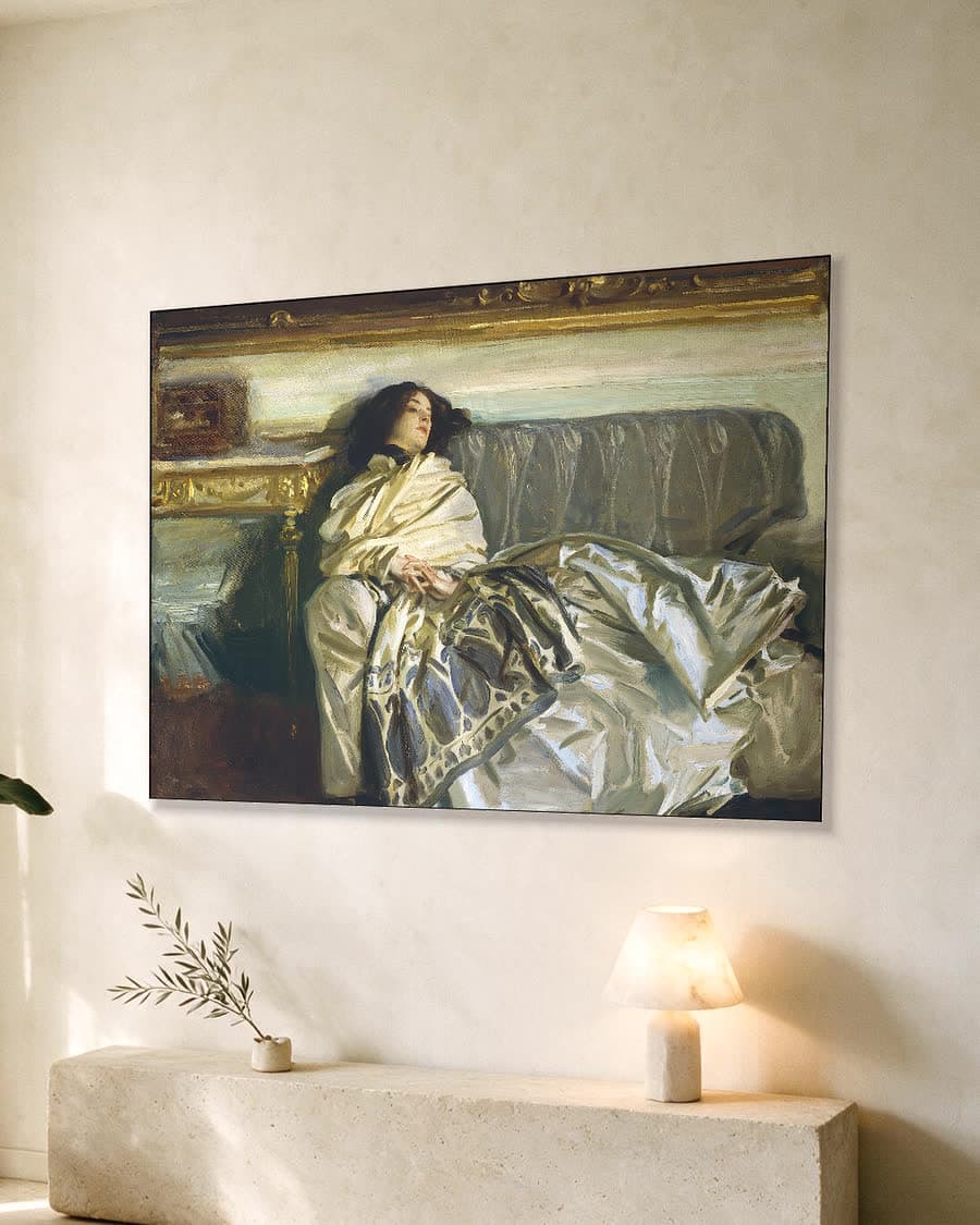 Repose (Nonchaloir) in een aluminium frame aan dezelfde muur