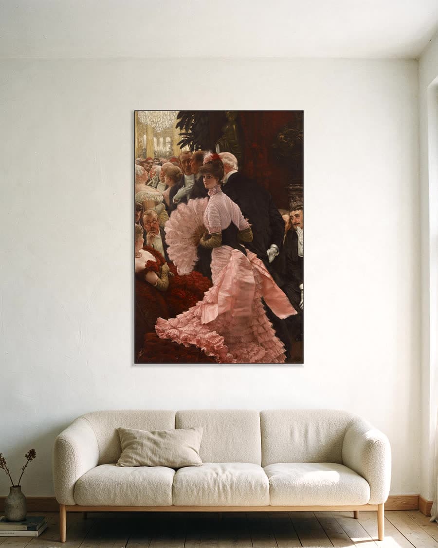 De eerzuchtige in een aluminium frame aan dezelfde muur