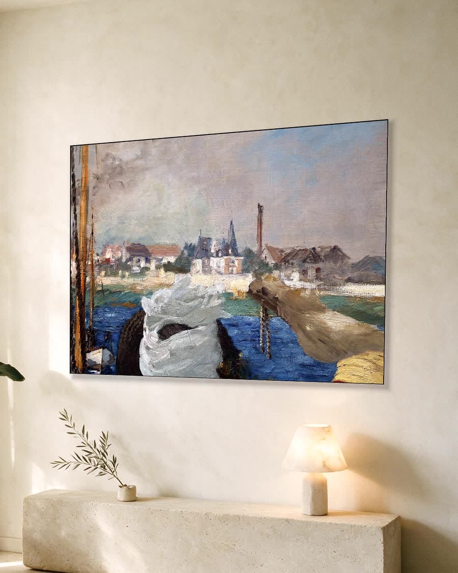 Argenteuil in een aluminium frame aan dezelfde muur