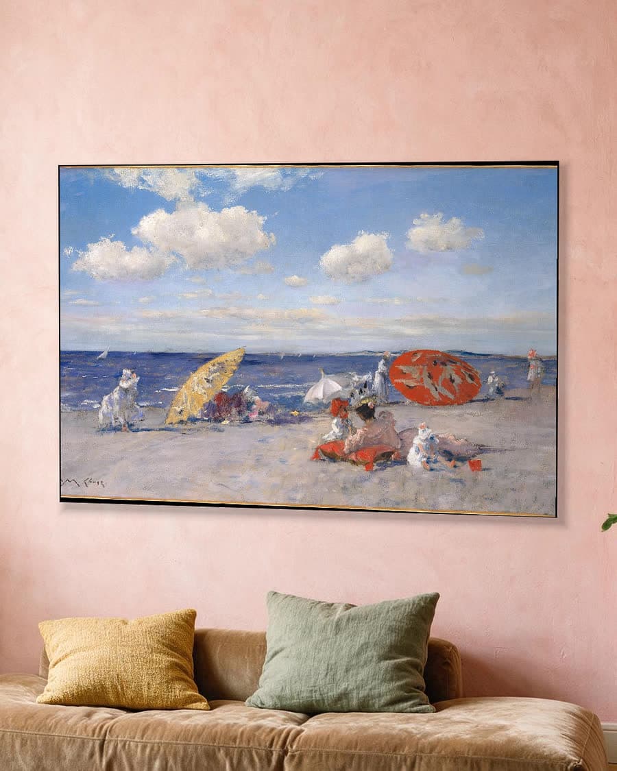 Aan zee in een aluminium frame aan dezelfde muur