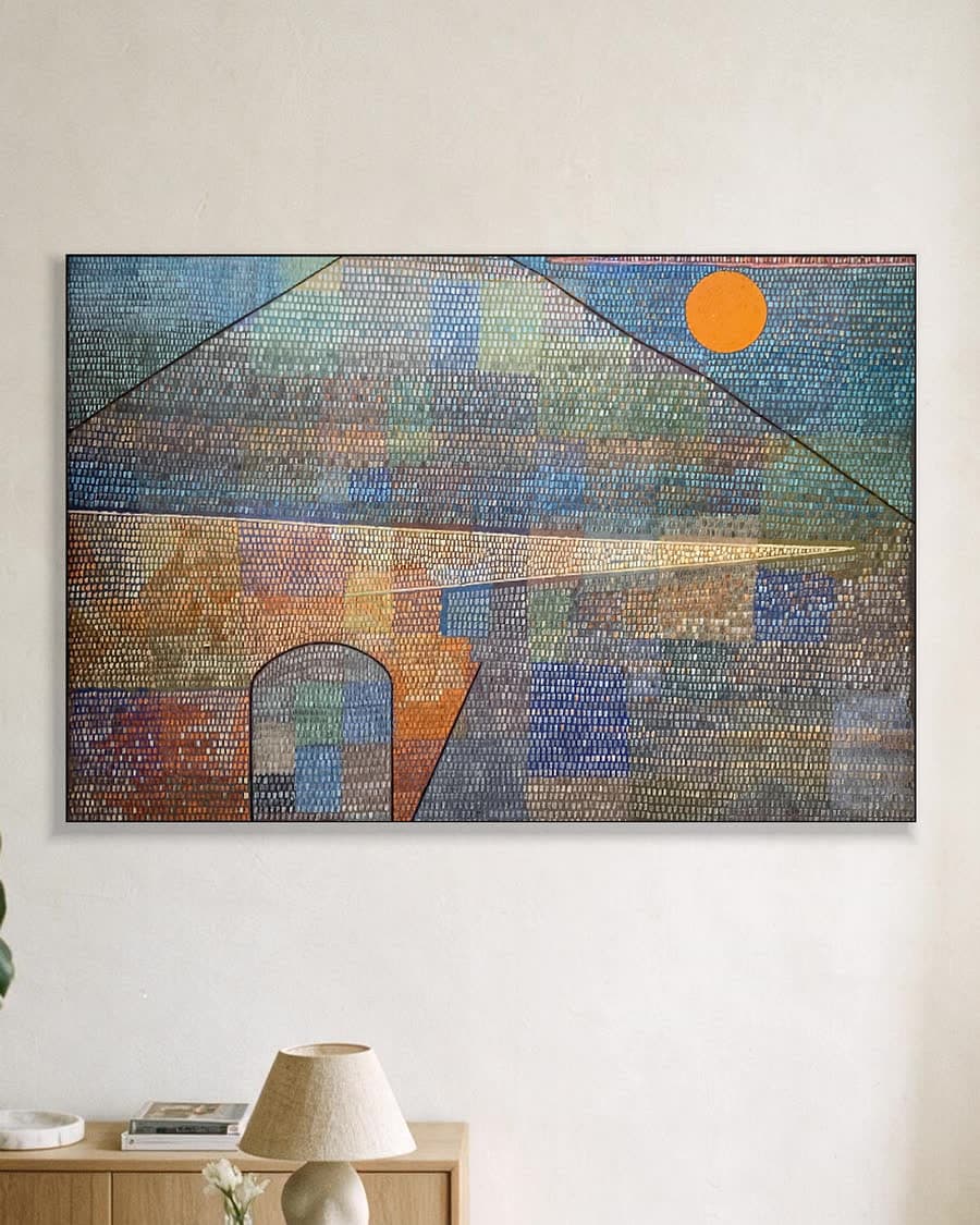 Ad Parnassum in een aluminium frame aan dezelfde muur