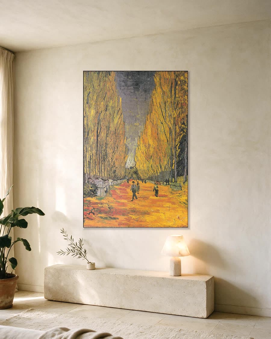 Les Alyscamps in een aluminium frame aan dezelfde muur