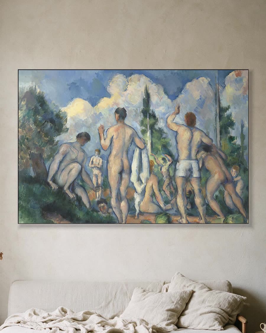 Baders in een aluminium frame aan dezelfde muur