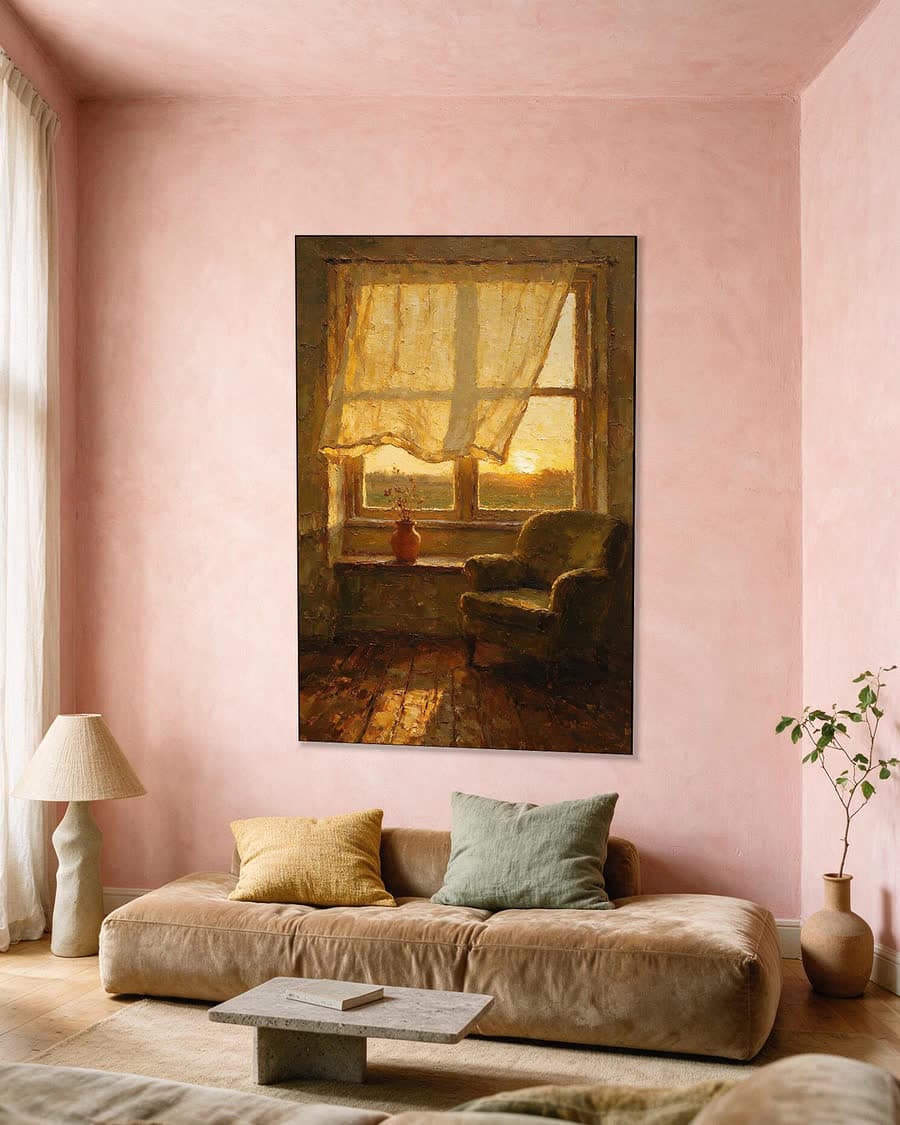 Gordijn beweegt in een aluminium frame aan dezelfde muur