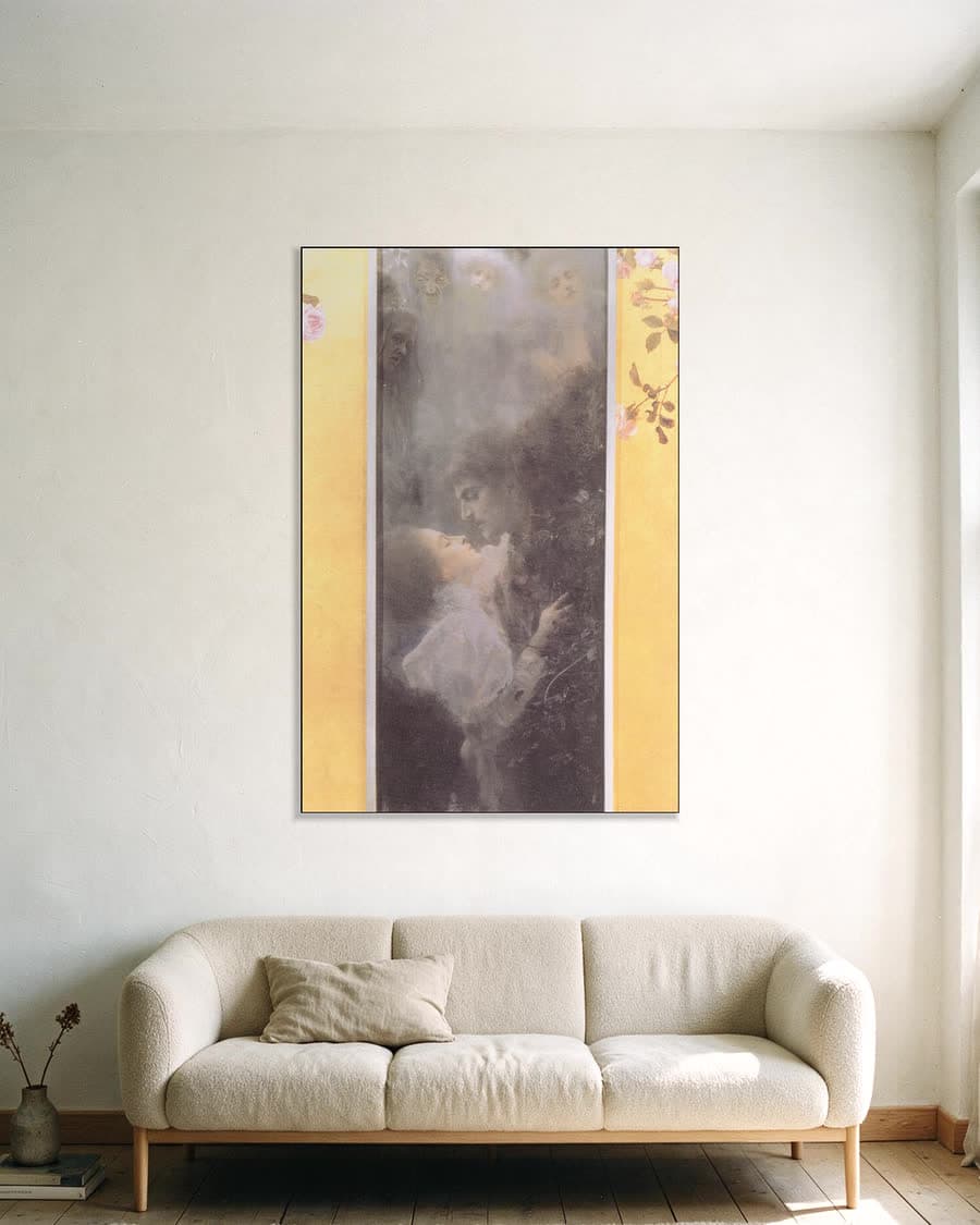 Liefde in een aluminium frame aan dezelfde muur