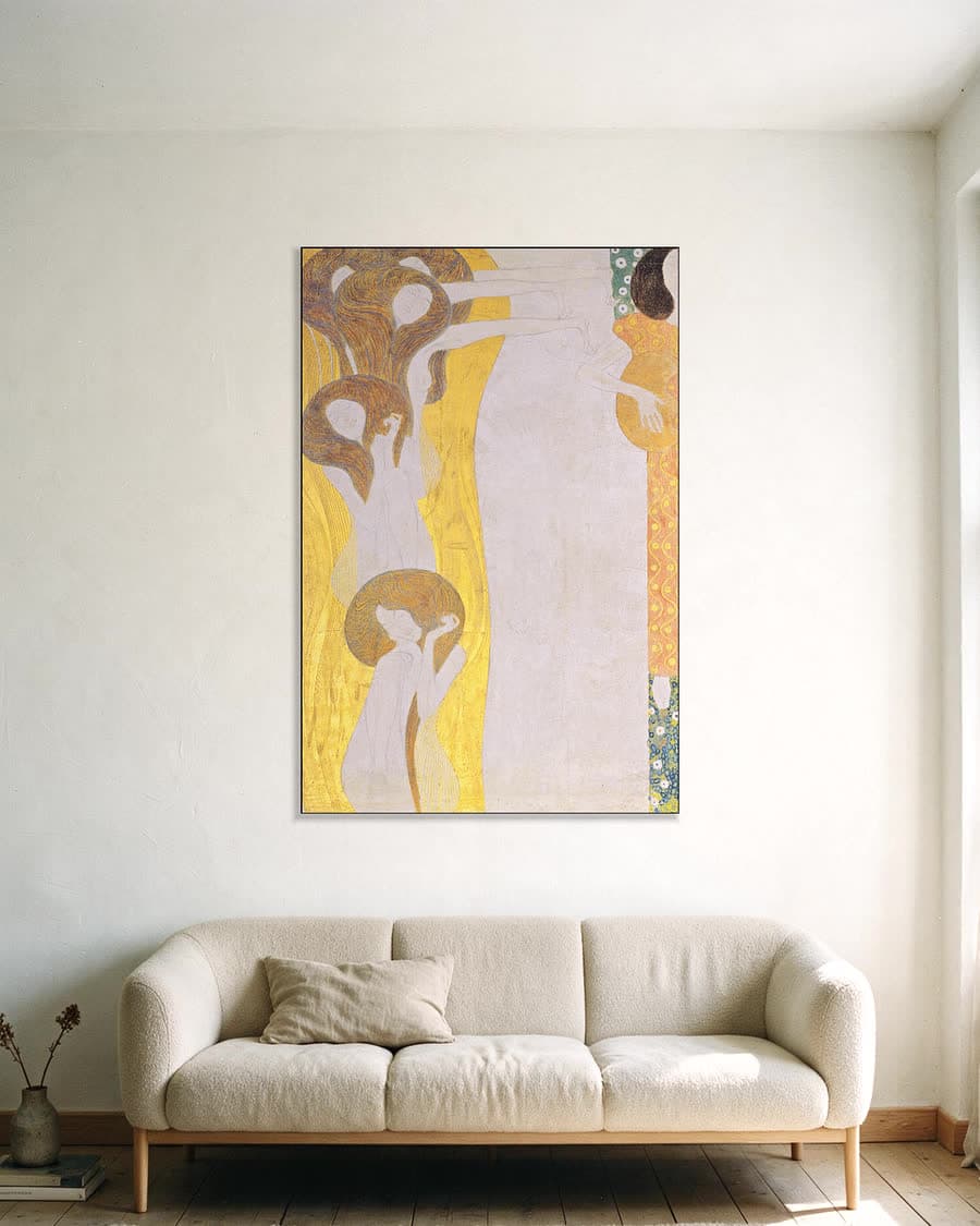 De Kunsten in een aluminium frame aan dezelfde muur