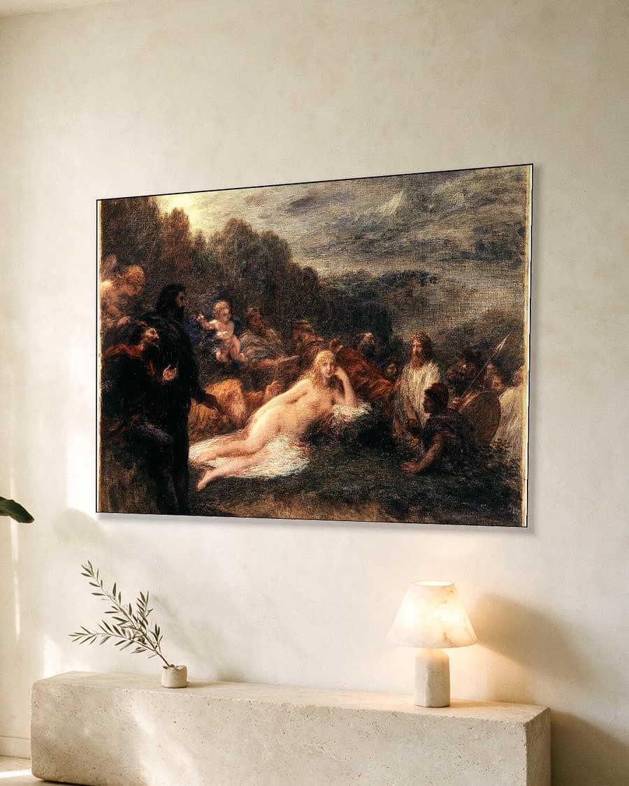 Helena in een aluminium frame aan dezelfde muur