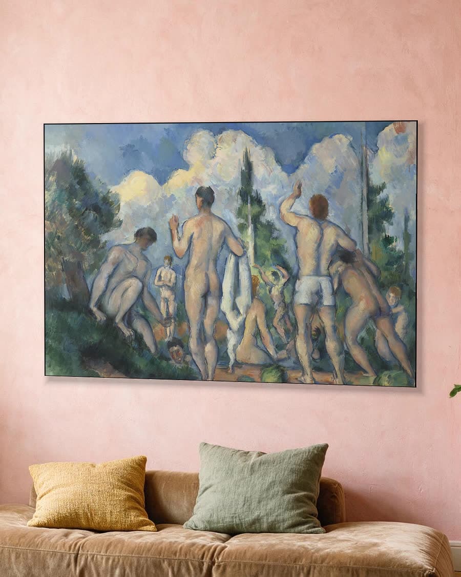 Baders in een aluminium frame aan dezelfde muur