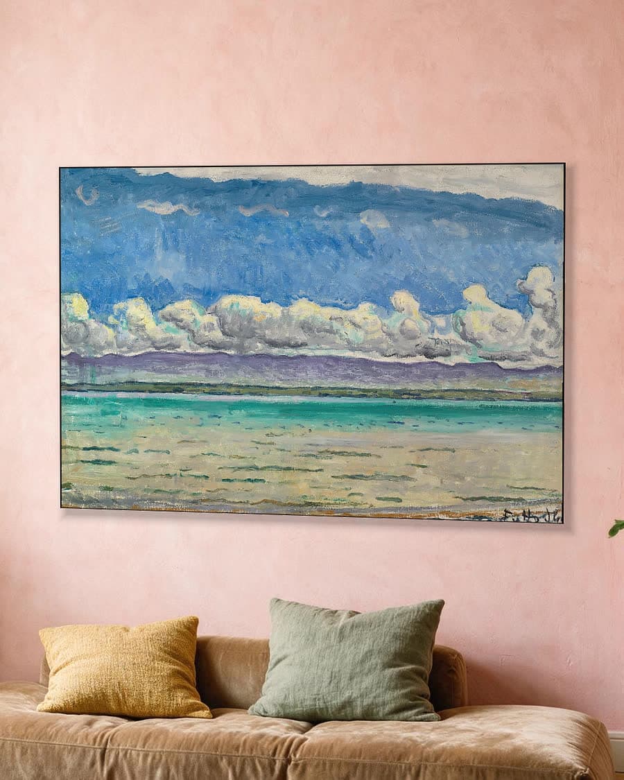 Rust aan het meer in een aluminium frame aan dezelfde muur