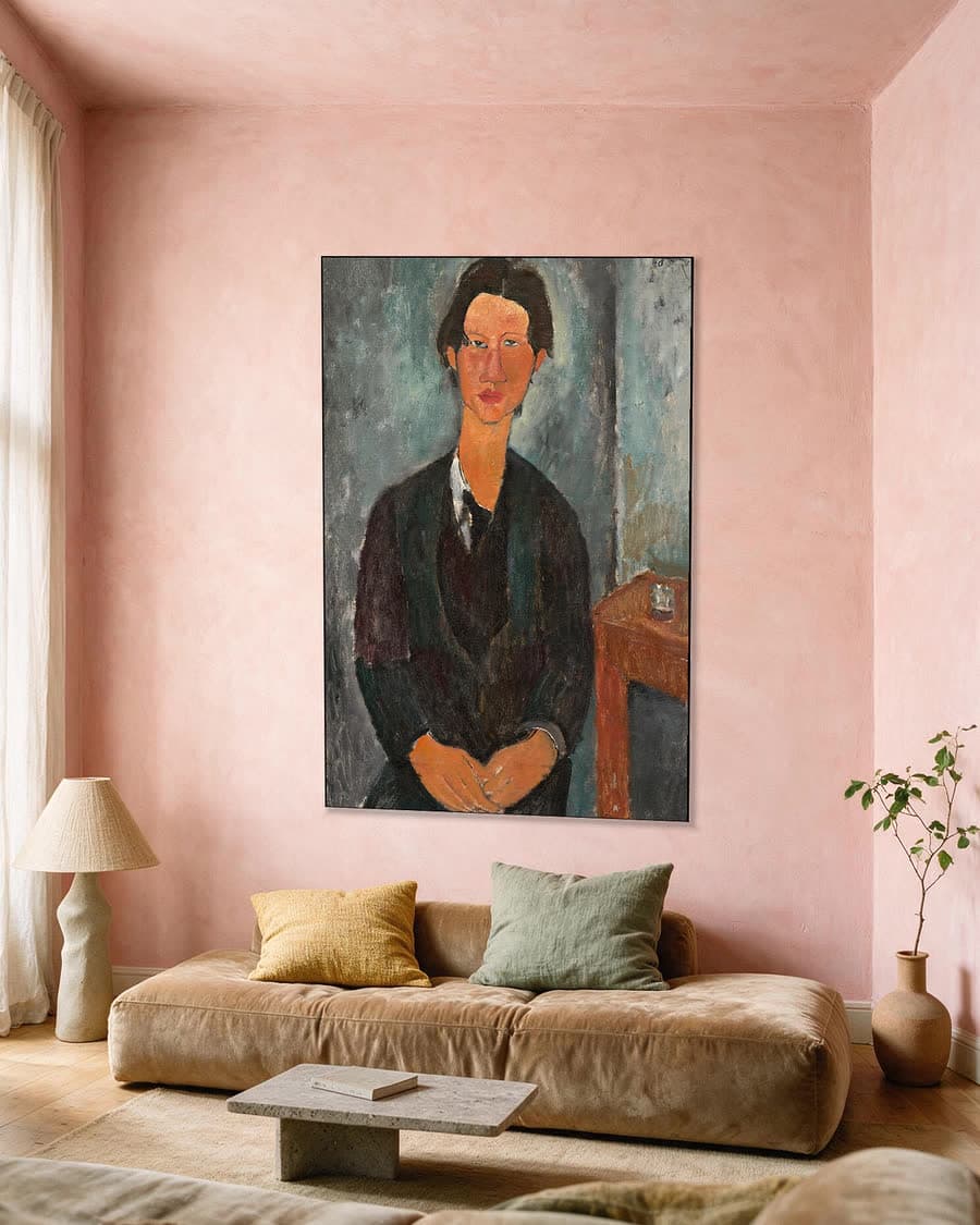 Chaïm Soutine in een aluminium frame aan dezelfde muur