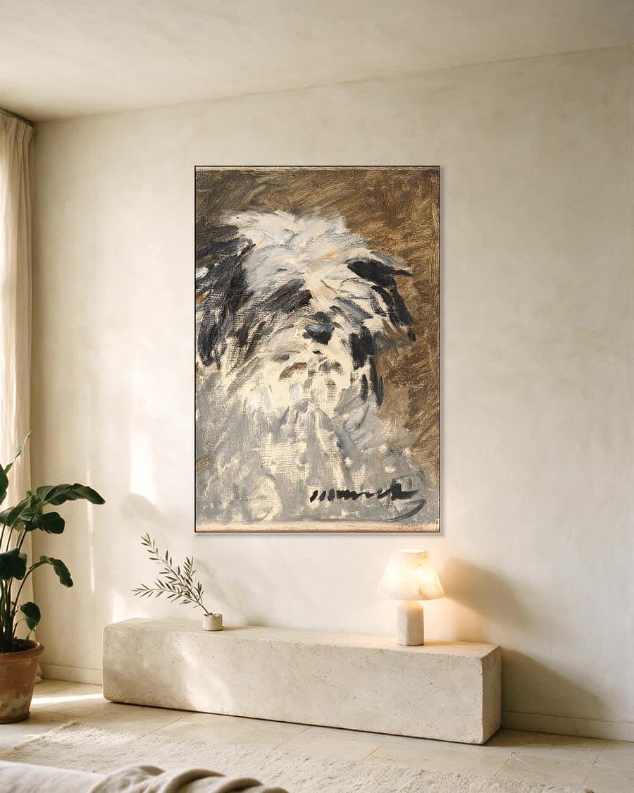 Minnay in een aluminium frame aan dezelfde muur