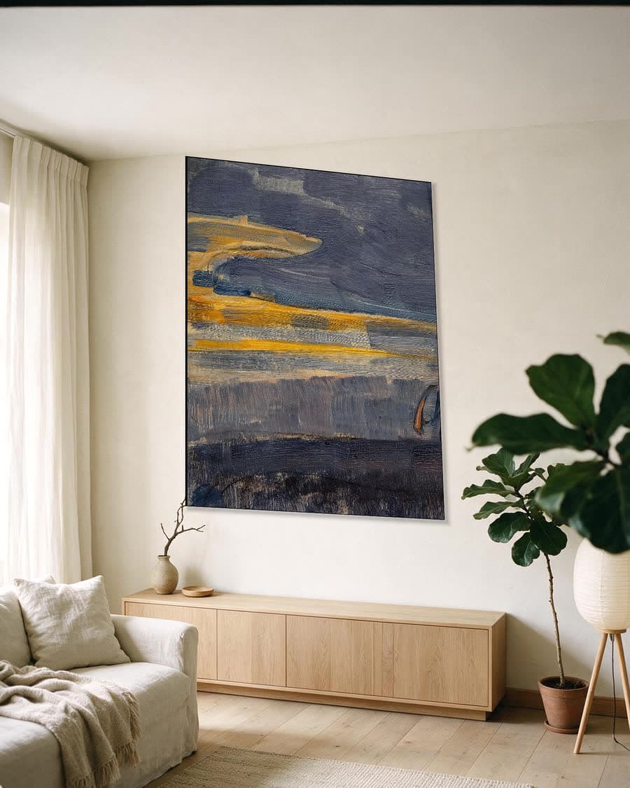 Molen bij Domburg in een aluminium frame aan dezelfde muur
