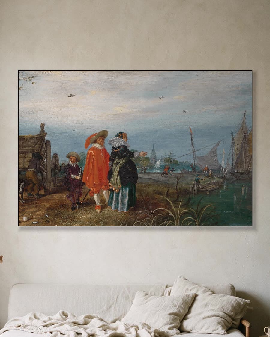 De vier jaargetijden in een aluminium frame aan dezelfde muur