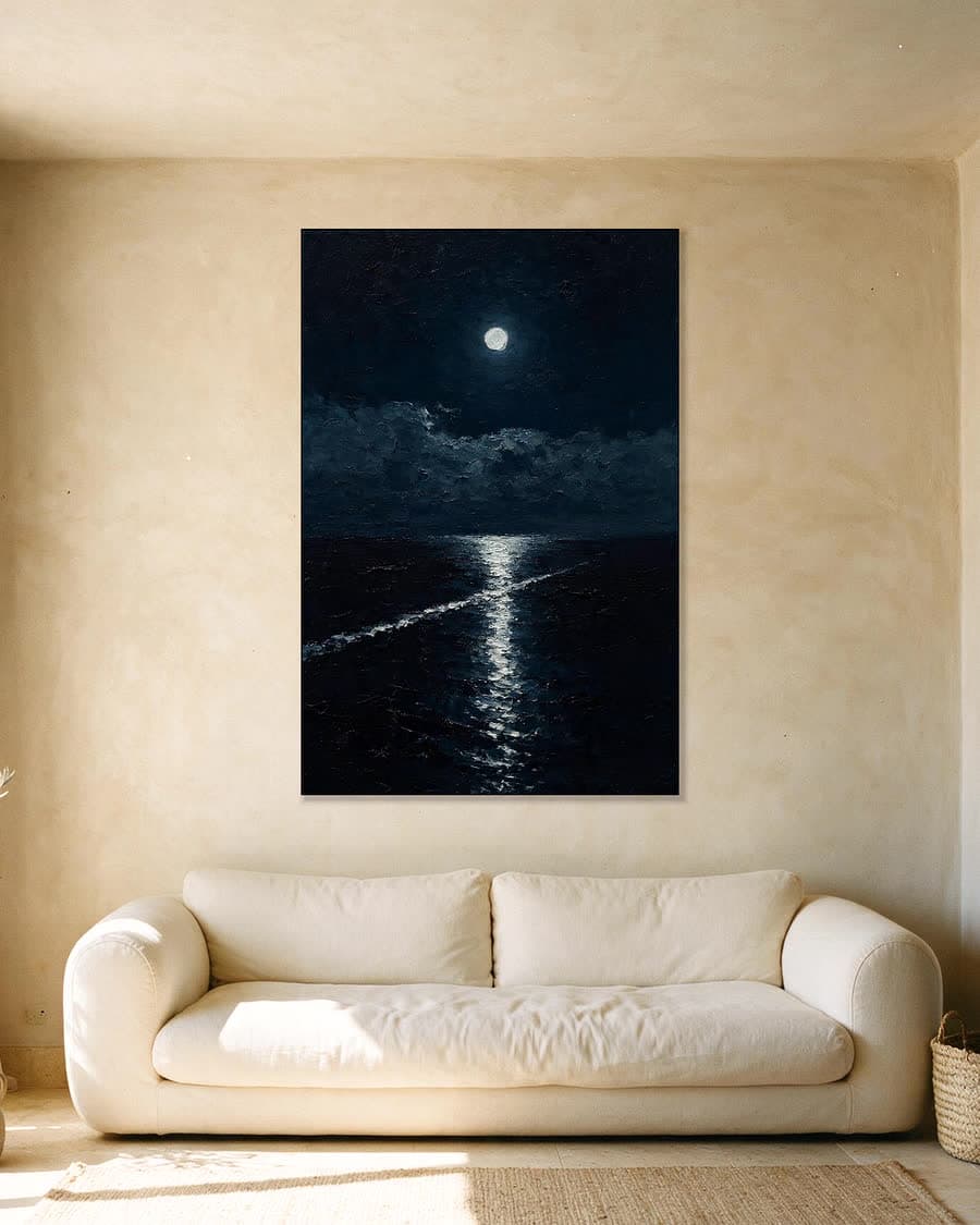 Nachtzee in een aluminium frame aan dezelfde muur