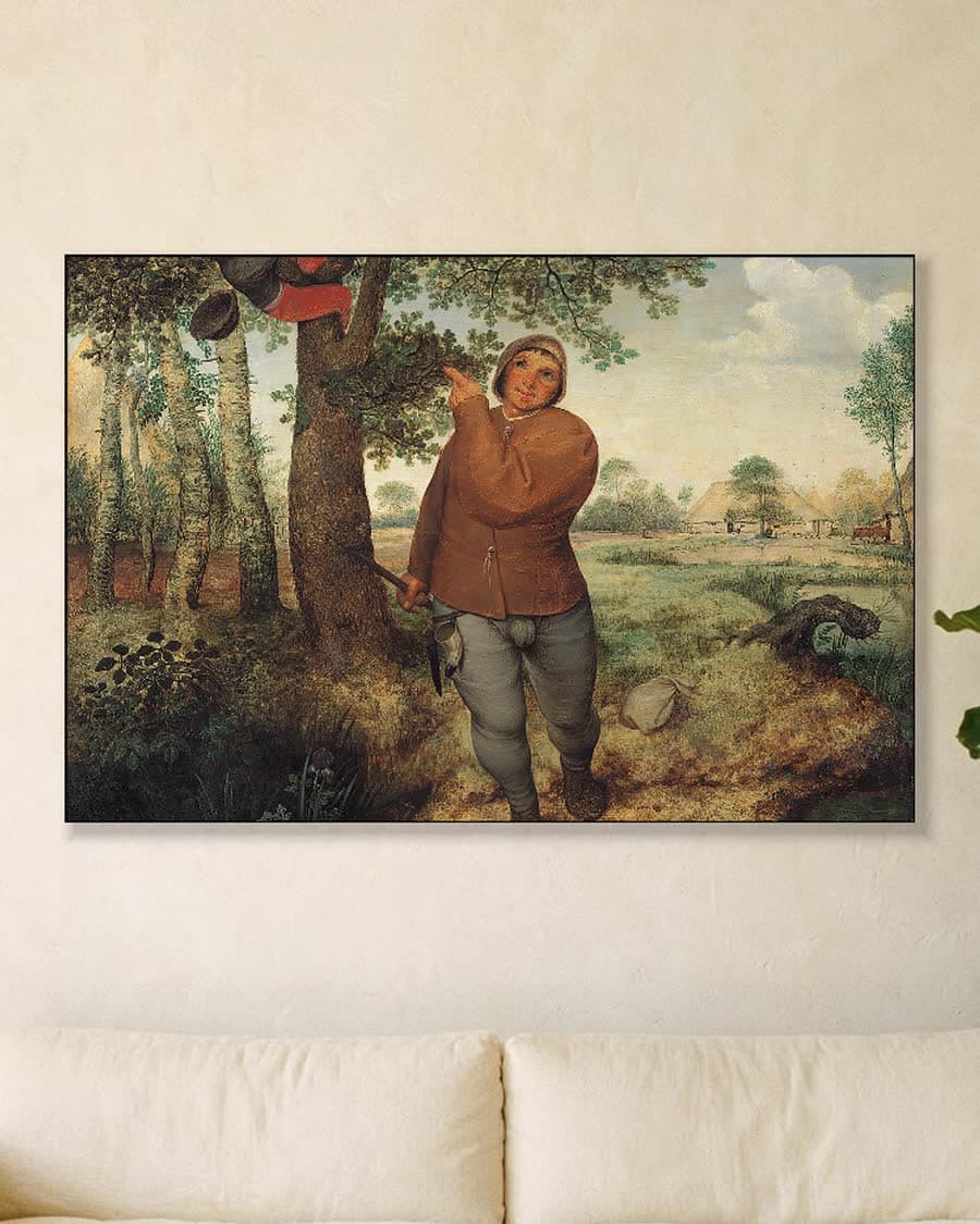 De nestrover in een aluminium frame aan dezelfde muur
