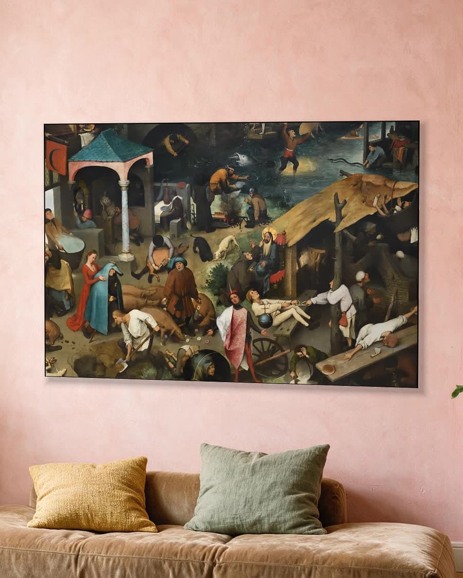 De Nederlandse spreekwoorden in een aluminium frame aan dezelfde muur