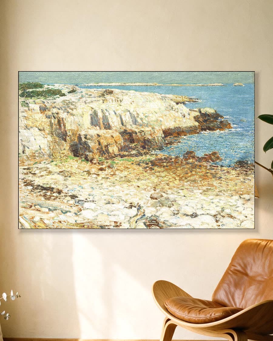 Noordoostelijke landtong in een aluminium frame aan dezelfde muur