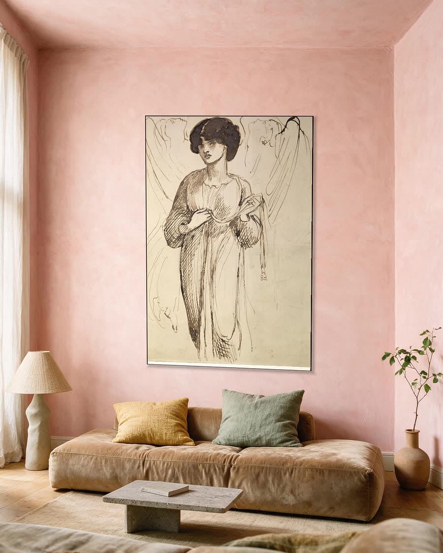 Astarte Syriaca, figuurstudie in een aluminium frame aan dezelfde muur