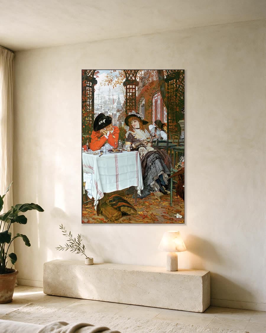 Een lunch in een aluminium frame aan dezelfde muur