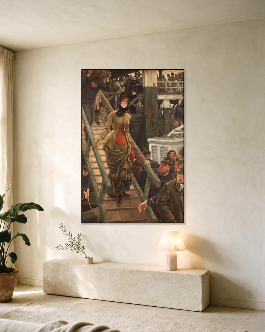 Inscheping te Calais in een aluminium frame aan dezelfde muur