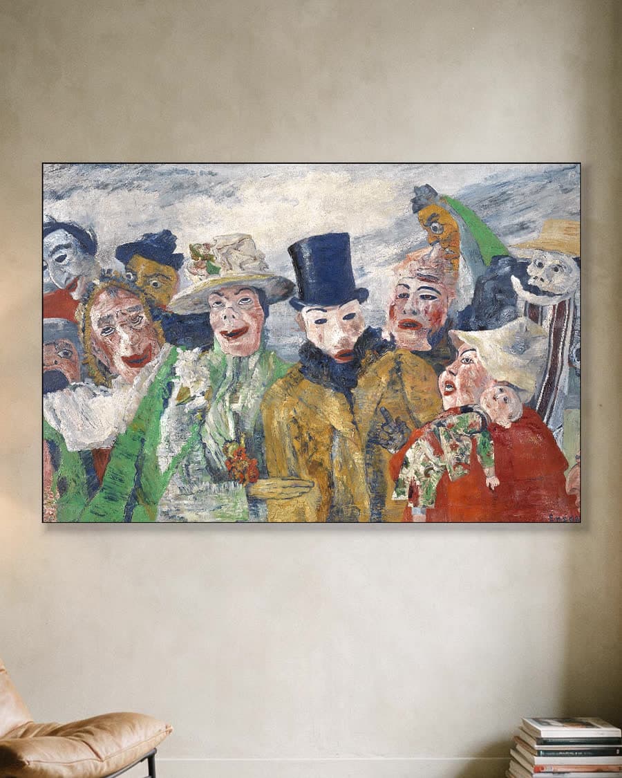 De intrige in een aluminium frame aan dezelfde muur