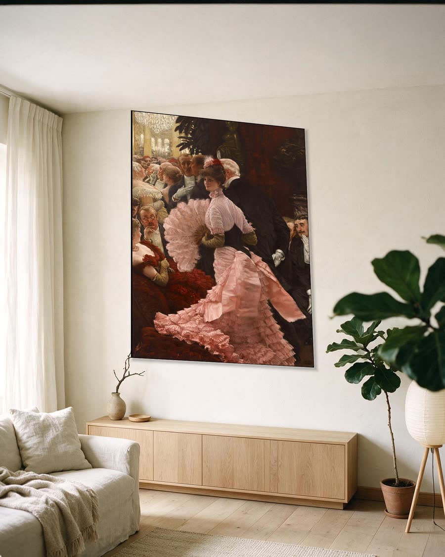 De eerzuchtige in een aluminium frame aan dezelfde muur
