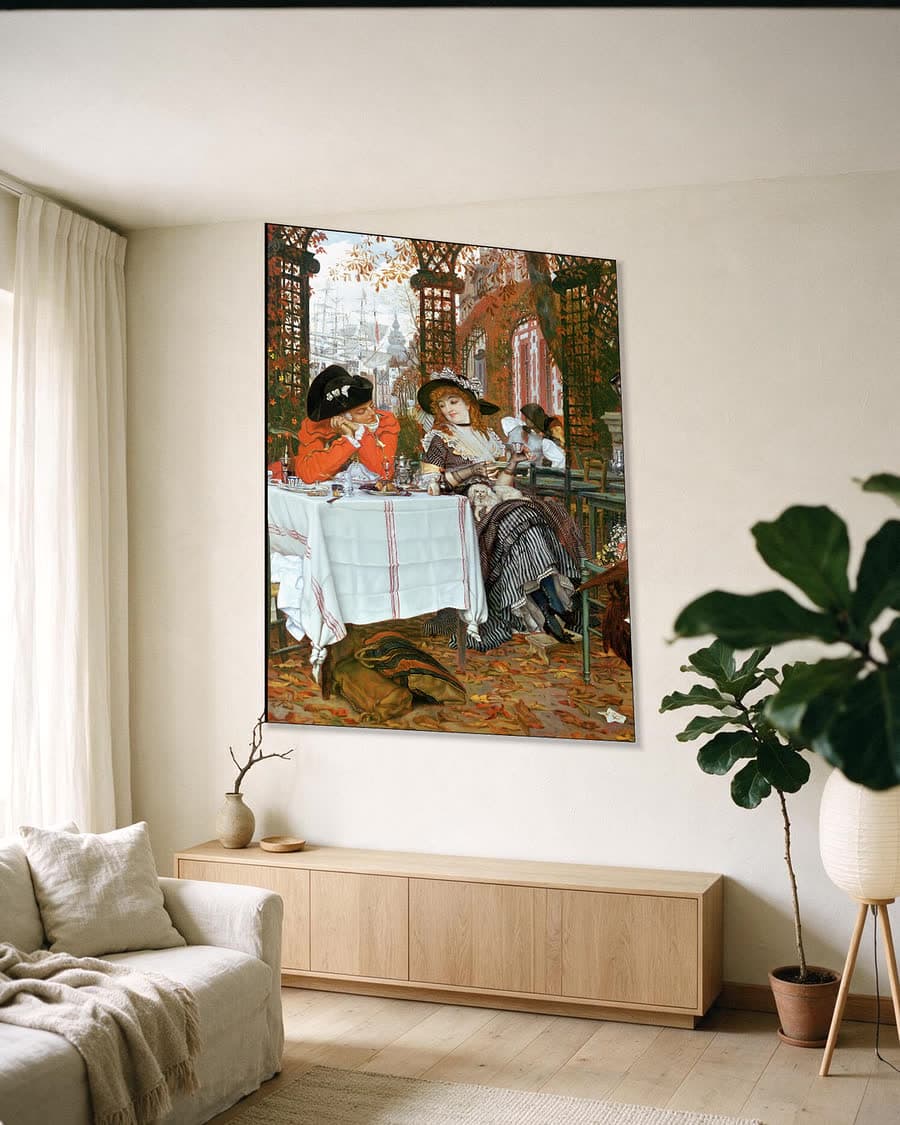 Een lunch in een aluminium frame aan dezelfde muur