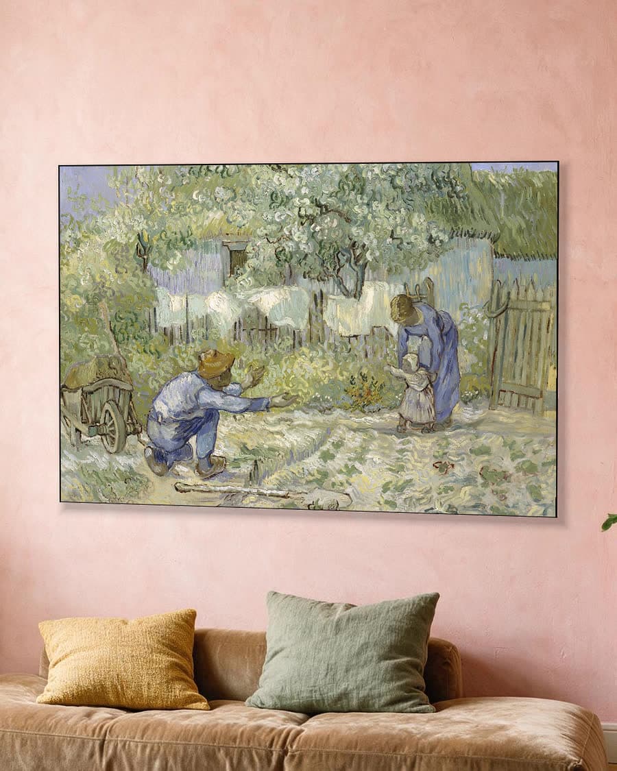 Eerste stappen (naar Millet) in een aluminium frame aan dezelfde muur