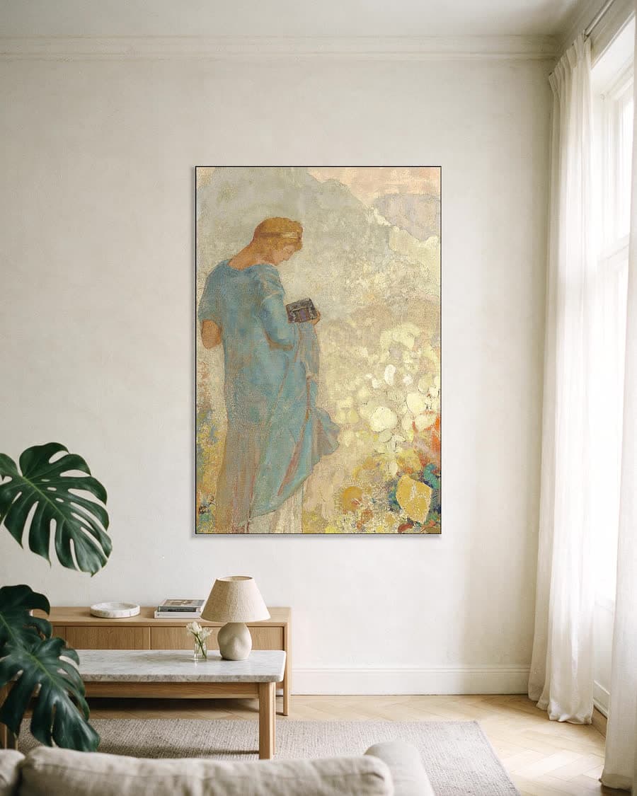 Pandora in een aluminium frame aan dezelfde muur
