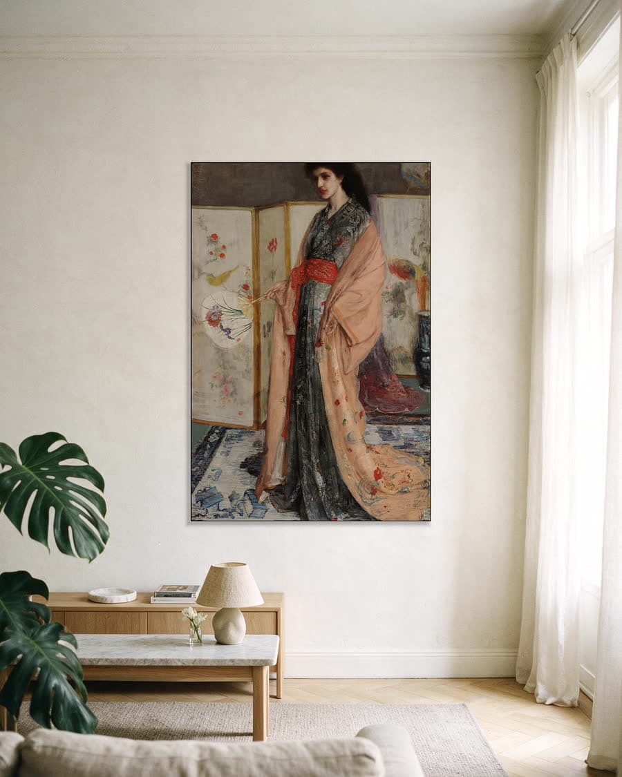 Rose and Silver: The Princess from the Land of Porcelain in een aluminium frame aan dezelfde muur