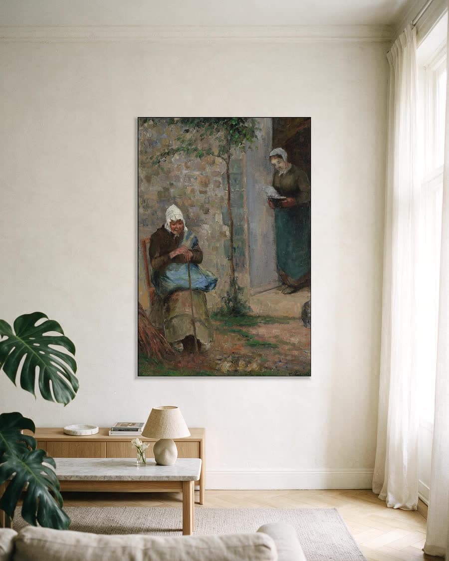 De liefdadigheid in een aluminium frame aan dezelfde muur