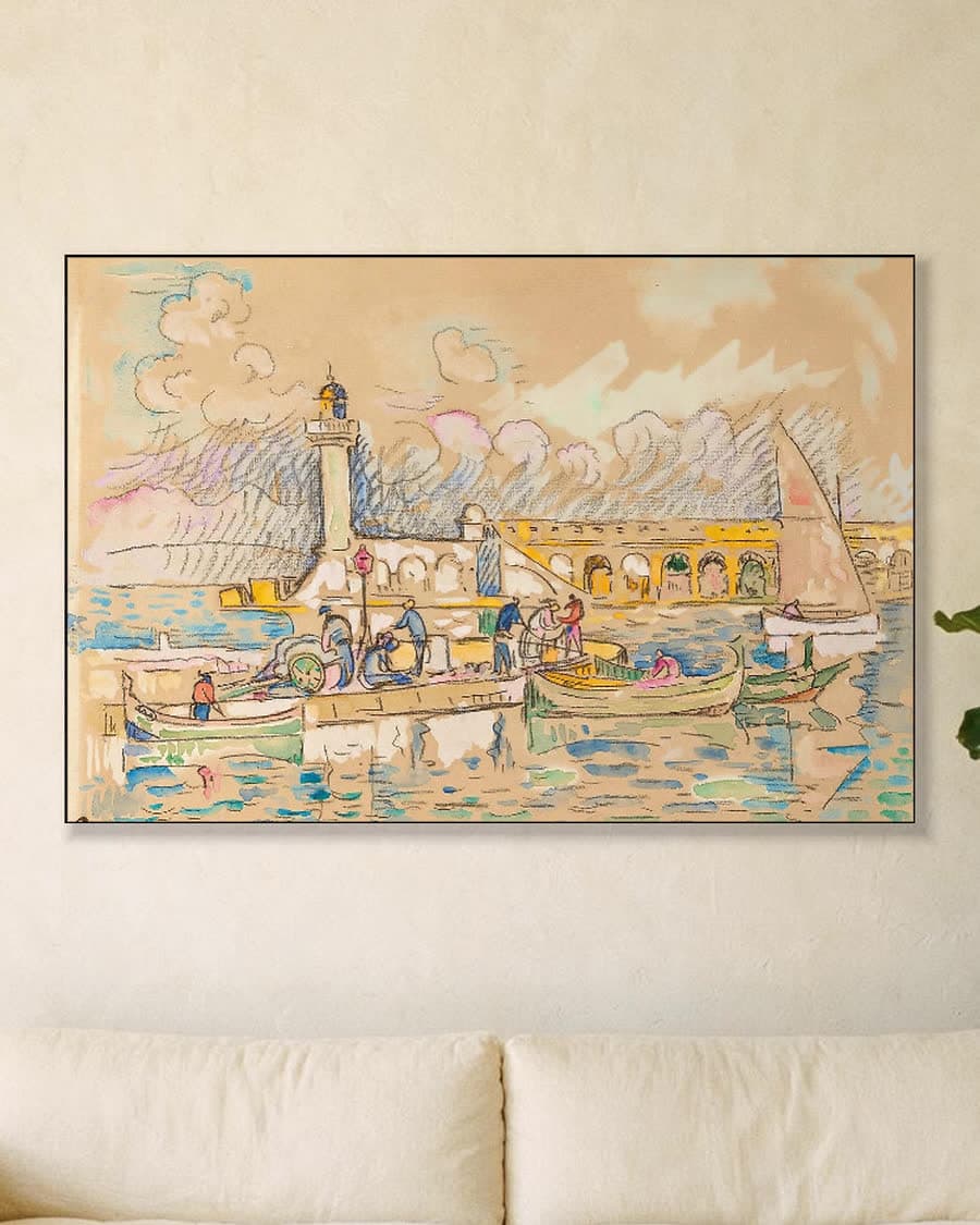 Antibes in een aluminium frame aan dezelfde muur