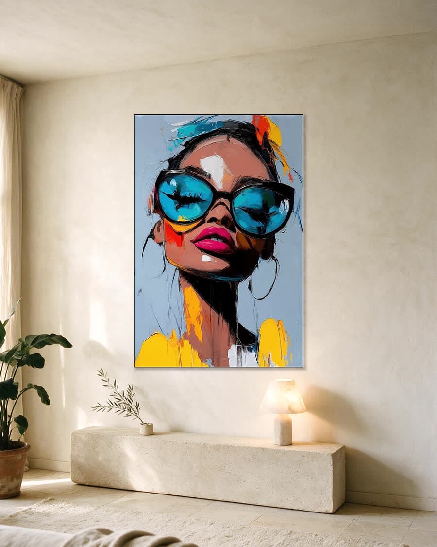 Bij het zwembad in een aluminium frame aan dezelfde muur