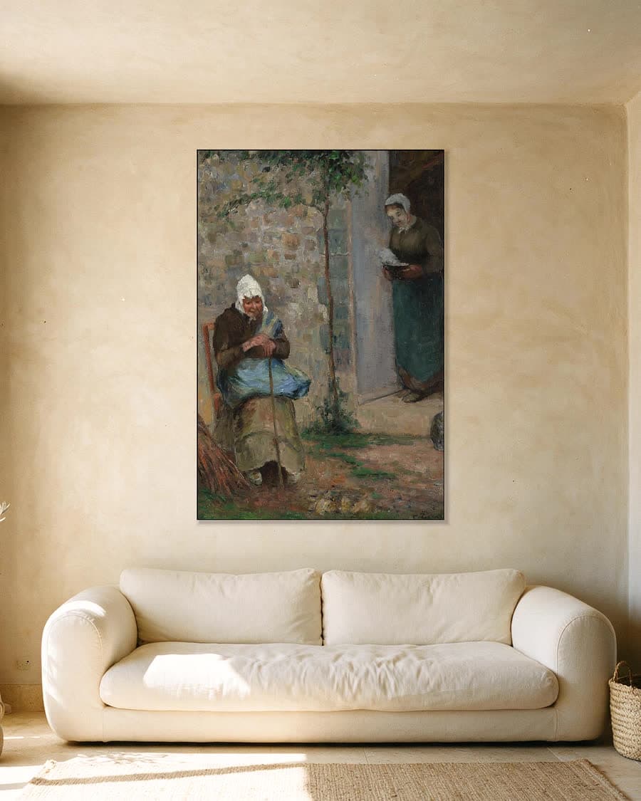 De liefdadigheid in een aluminium frame aan dezelfde muur